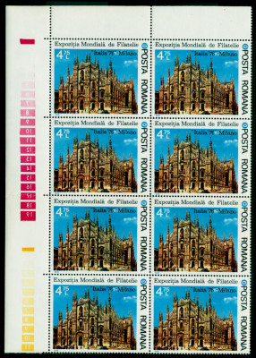 1976 LP922 International Stamp Exhibition ITALIA `76 x8 MNH Mi: RO 3381 foto