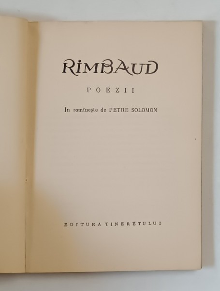 POEZII de RIMBAUD , 1961