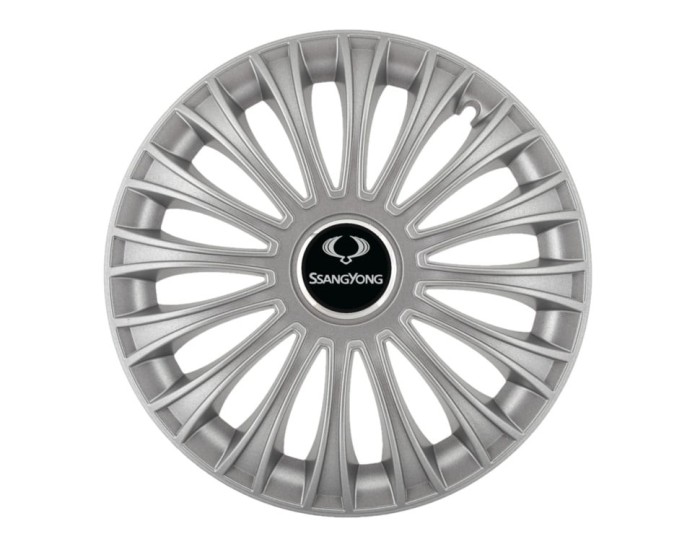 Set 4 capace roti Dino cromat R15, pentru gama auto SsangYong