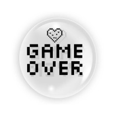 Balon transparent 45 cm, Game Over - TUBAN foto