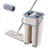 Mop Profesional Autocuratare 360&deg; cu 2 Cuve, Spalare Uscare + Rezerva Microfibra, Universal Lemn, Marmura