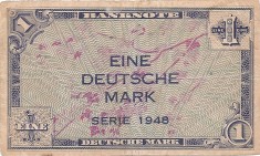 Germania 1 Deutsche Mark 1948 - U.S. Army Command1, P-2 (1)