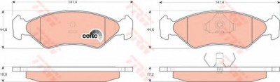 Set placute frana,frana disc FORD FIESTA IV (JA, JB) (1995 - 2002) TRW GDB953 foto