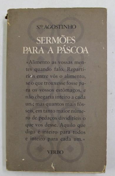SERMOES PARA A PASCOA de STO. AGOSTINHO , 1982
