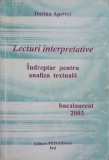 LECTURI INTERPRETATIVE. INDREPTAR PENTRU ANALIZA TEXTUALA BACALAUREAT 2003-DORINA APETREI-215875