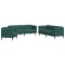 Set canapele, 3 piese, verde inchis, material textil