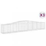 Cumpara ieftin Cosuri gabion arcuite 3 buc, 400x50x60/80 cm, fier galvanizat