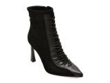 Botine elegante EPICA negre, X5H512, din piele intoarsa