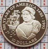 1469 Cook 10 Dollars 1990 Elizabeth II (Christopher Columbus) km 121 argint