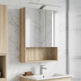 vidaXL Dulap cu oglindă pentru baie Stejar Sonoma 50 x 14,5 x 70 cm 889209