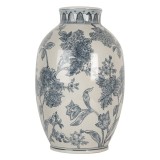 Cumpara ieftin Vaza flori ceramica alba albastra &Oslash; 22x36 cm