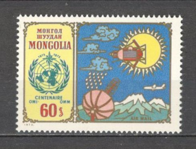 Mongolia.1973 100 ani Organizatia Mondiala a Meteorologiei LM.32 foto