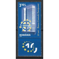 Romania 2008 Mi 6298 zf MNH - LP 1804 10 ani Banca Centrala Europeana