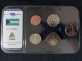 Seria completata monede - Bahamas 1992 - 2004 , 5 monede