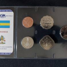 Seria completata monede - Bahamas 1992 - 2004 , 5 monede