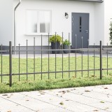 Plasă de grădină vidaXL cu v&acirc;rf arcuit, Gri, 1,7x0,75 m din Oțel