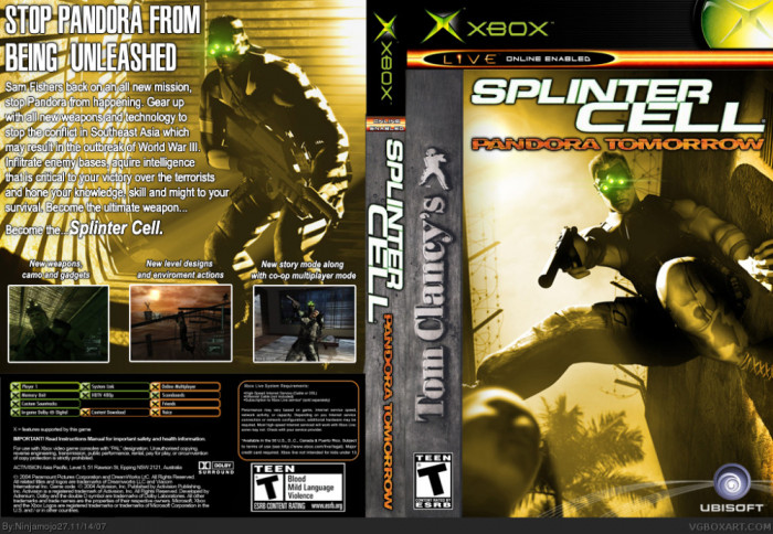 Joc original XBOX classic Splinter Cell Pandora Tomorrow Xbox 360/One colectie