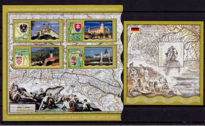 RO 2010 LP 1863a + 1864 &amp;quot;Stemele Dunarii I &amp;quot; serie in bloc + colita 468+469 ,MNH foto