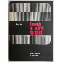 Elemente de analiza sintactica &ndash; Sorin Stati