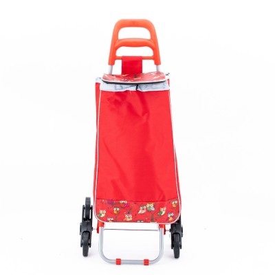 SACOSA DE PIATA CU CARUCIOR, 3 ROTI, 38 L, ROSU ProVoyage Vacation foto