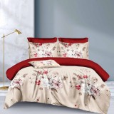 Lenjerie pat dublu,bumbac finet,6 piese,cearceaf normal 220x240cm, cearceaf pilota 200x220cm, 2 fete de perna 50x70, 2 fete de perna 70x70-M355