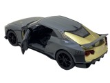 Macheta metal Nissan GTR 2022 gri replica care deschide usile fata si capota fata