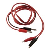 Cablu tester 2 crocodili - 2 borne, 1,1m, 128284