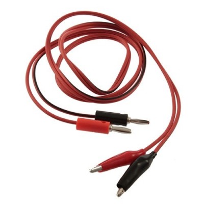 Cablu tester 2 crocodili - 2 borne, 1,1m, 128284 foto