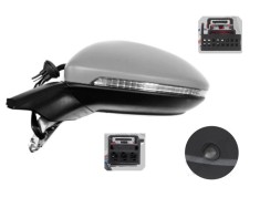 Oglinda exterioara Volkswagen Golf Viii, 11.2019-, stanga, reglaj electric; grunduita; incalzit; asferica; geam cromat; rabatabil; memorie; 16 gauri foto