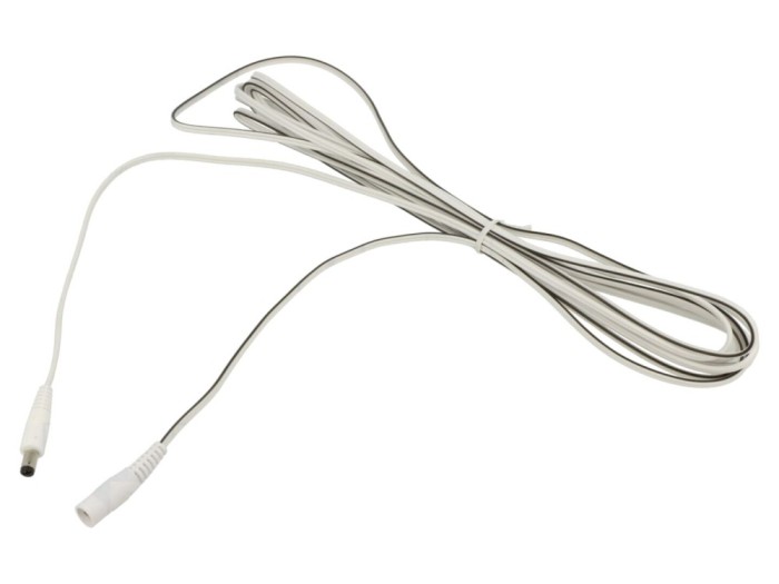Cablu DC 5m alb 2x0,5mm2