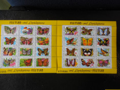 Serie timbre romanesti fluturi nestampilate Romania MNH foto