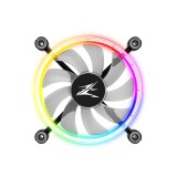 Ventilator Zalman &quot;ZM-LF120&quot;, 120mm, 800 - 1300 RPM, EBR Bearing, 43 CFM, 2x inel LED RGB, 4pin PWM, negru, &quot;ZM-LF120&quot; (timbru verde 0.18lei)