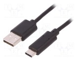 Cablu USB 2.0 QOLTEC 1,8m USB A la USB C