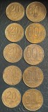 ROMANIA LOT 10 MONEDE 20 SI 50 LEI(1991,1992,1993,1994,1995)/ PIESELE DIN POZE !