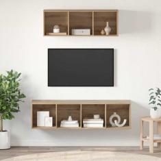 vidaXL Set dulap TV 2 pcs stejar artizanal 37 x 37 x 142.5 cm