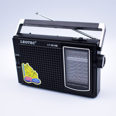 Radio Portabil ,FM,TV,MW,SW1-9 12 benzi ,LEOTEC LT-2010B foto