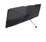 5 x Parasolar Auto Pliabil, pentru Masina, in Forma de Umbrela, Negru-Argintiu, 145 x 75 cm, Rezistent UV, Oem