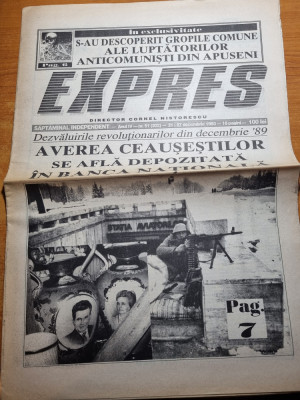 ziarul expres 21-27 decembrie 1993-moartea lui gheorghe cozorici foto
