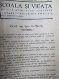 Scoala si vieata Revista Asociatiei generale a invatato.. Nr. 1-3, 1939, 319 pag