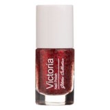 Oja de unghii roșie cu glitter, 6 ml, efect de durată, CMCLASS