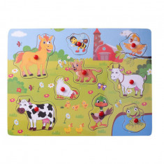 Puzzle pentru copii cu animale domestice 9 piese