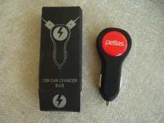 Incarcator Auto PETLAS 12/24 V Quick Charge 2 x USB - NOU