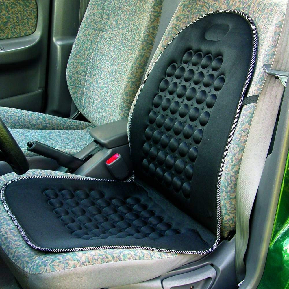 Husa scaun auto Carpoint cu masaj magnetic negru pentru scaunele din fata ,  1 buc. AutoDrive ProParts | Okazii.ro