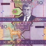Bancnota Turkmenistan 50 Manat 2005 UNC, Asia, Necirculata