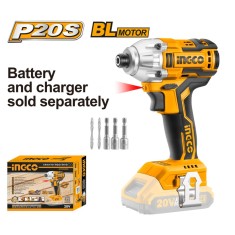 Masina de gaurit insurubat cu impact filetanta 20 v 1/4 170 nm fara acumulator, pentru gaurire si insurubare - Ingco CIRLI20020