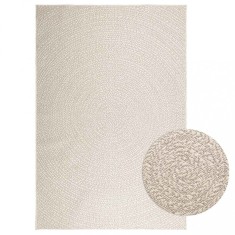 vidaXL Covor &bdquo;ZIZUR&rdquo; crem aspect iută pentru interior și exterior 4010379