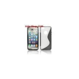 Husa silicon S-line Apple iPhone 5 negru/transparent
