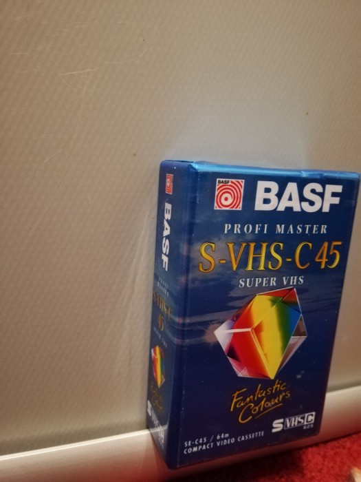 caseta BASF model S-VHS - C45 - Super VHS/Sigilata/made in Germany