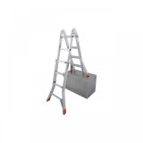 Scara telescopica articulata din aluminiu, Krause, Monto &quot;Telematic&quot;, 5.00m inaltime lucru, 4x4 trepte