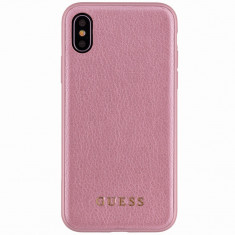 Husa Premium Originala Spate Guess Iridescent iPhone Xs Max Rose Gold foto